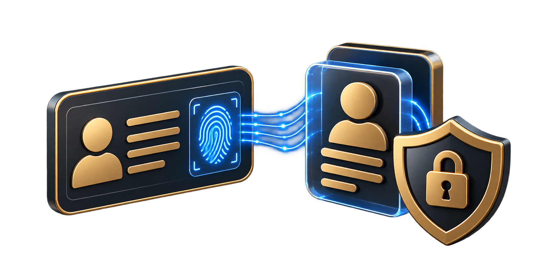 Biometric verification linked to an identity record and tokenized authority.